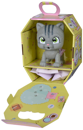 Pamper Petz Figur grau Interaktive Katze aus Windelbande 20 cm + 3 Zubehörteile 3+ Jahre Simba