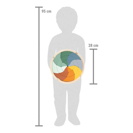 Verdrehtes Holzpuzzle Buntes Safari-Rad-Puzzlespiel