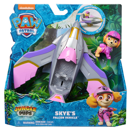 Paw Patrol Jungle Pups Fahrzeug Skye Falcon Set + Figur