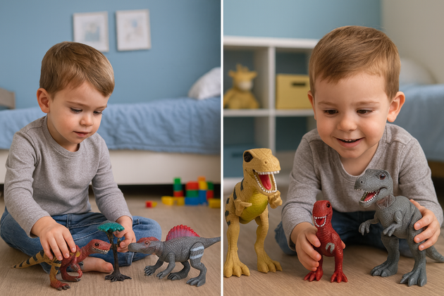 Dinosaurier-Figurenset mit Licht und Geräuschen 3 Stück