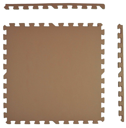 Humbi Schaumstoff Bodenmatte 120x120 Large wasserdicht sicher Schaumstoff-Puzzle 4 Stück Creme, Kupfer