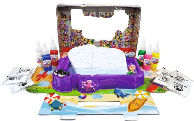 Aqua Gelz Großes Kreativ-Set AquaPark 3D-Tierfiguren 6 Gel-Farben