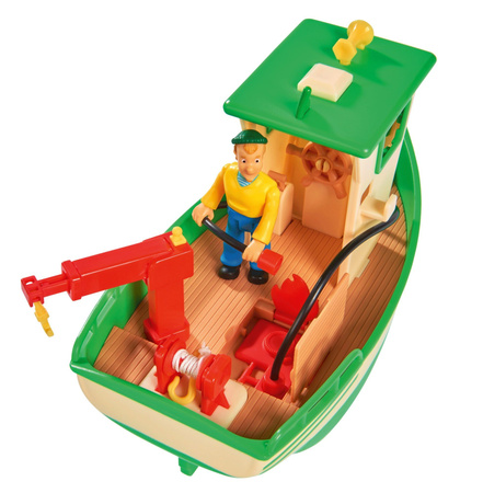 Simba Feuerwehrmann Sam Fischerboot Charliego + Figur + Zubehör