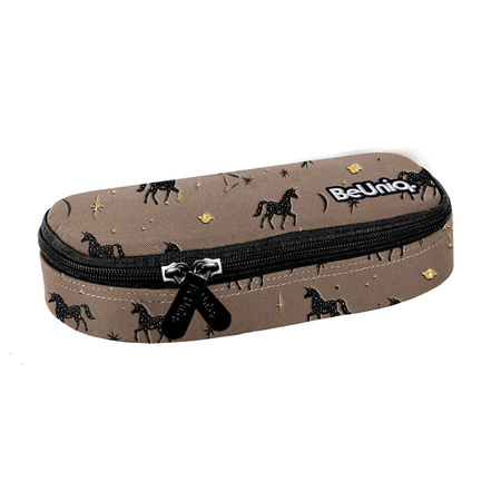 Paso School Federmäppchen mit einem Fach Sachet Braun in Einhörnern