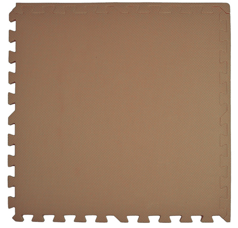Humbi Schaumstoff Bodenmatte 120x120 Large wasserdicht sicher Schaumstoff-Puzzle 4 Stück Creme, Kupfer