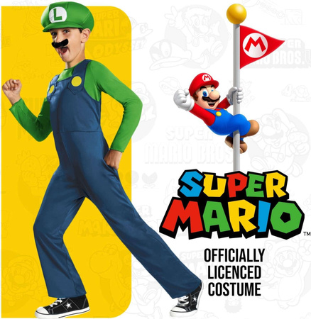 Super Mario Kostüm, Luigi Karnevalskostüm 109-126 cm (4-6 Jahre)