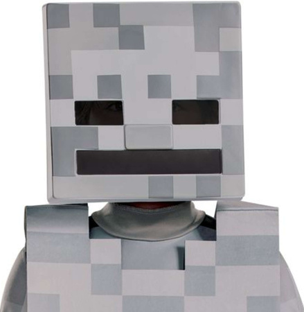 Minecraft Halloween Kostüm, Faschingskostüm Skelett Weiß Skelett 137-149 cm (10-12 Jahre)