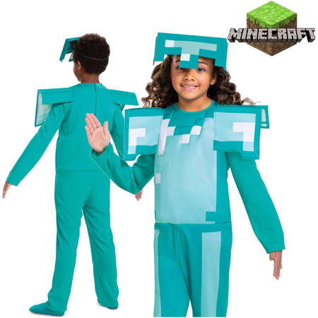 Minecraft Karnevalskostüm Armor 127-136 cm 7-8 Jahre alt