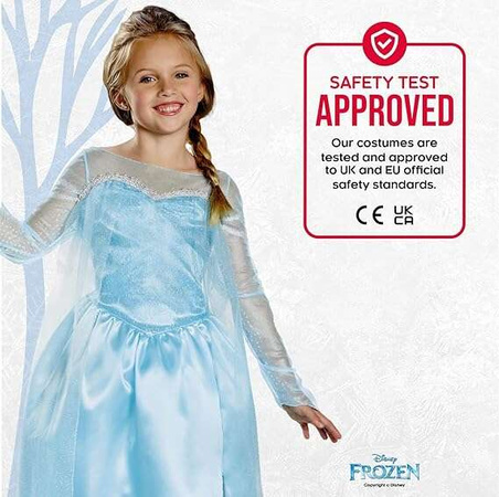 Kinder Karnevalskostüm Disney Frozen Die Eiskönigin Elsa 124-135 cm 7-8 Jahre