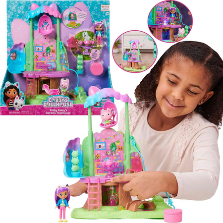 Gabi's Cat House Baumhaus-Set mit Schaukelpuppe und Feenfigur + Zubehör