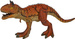 Carnotaurus Dinosaurier Figur beweglicher Mund