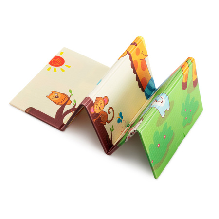 HUMBI Spielmatte Baby, Krabbelmatte, XPE Schaumstoff, Doppelseitig, Flatbar, Wasserdicht, Extra Größe, Teppich Babymatte, Rutschfest, 120x180 Giraffe Tiere