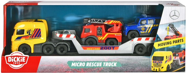 Dickie Mercedes Benz Mini Rasenmäher Set mit Einsatzfahrzeugen Feuerwehr Geländewagen