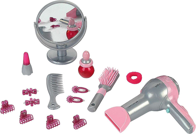 Braun Friseurkoffer für Kinder Klein