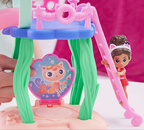 Gabi's Cat House Pool Set mit Rutsche 2 Gabi und Meerjungfrau Figuren + Zubehör