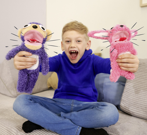 ScreamerZ Interactive Screamer Maskottchen Lila Affe mit Sound