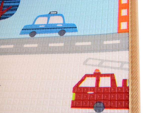 HUMBI Kinder Baby Spielmatte Krabbelmatte EPE Schaumstoff Doppel Straßentiere