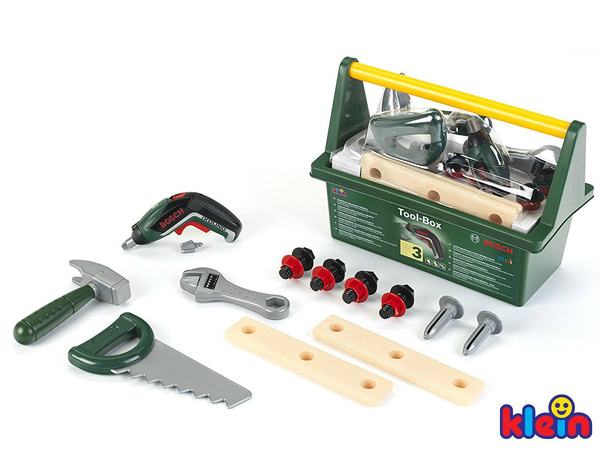 Werkzeugkoffer mit Bosch Schraubendreher Licht klingt Klein 8345