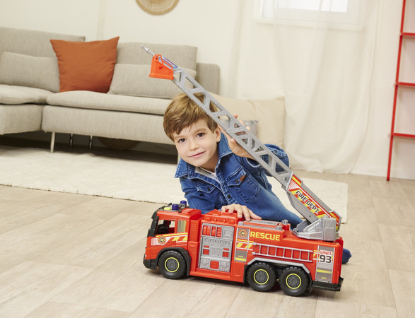 Dickie Volvo Big Red Fire Engine Riesenrettungswagen 51cm Licht Sound