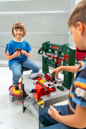 Bosch große Werkstatt mit Werkzeug für Kinder 77 Stück Klein 8574