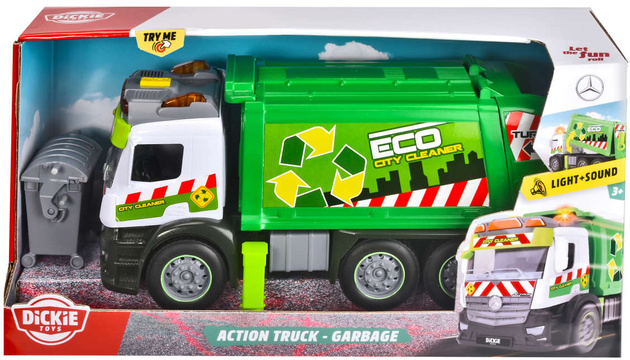 Dickie Eco Mercedes-Müllwagen Licht/Ton