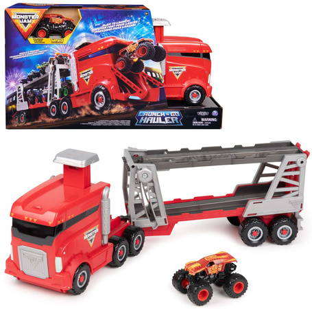 Monster Jam Set mit Transporter und Launch n' Go Hauler Max-D Fahrzeug