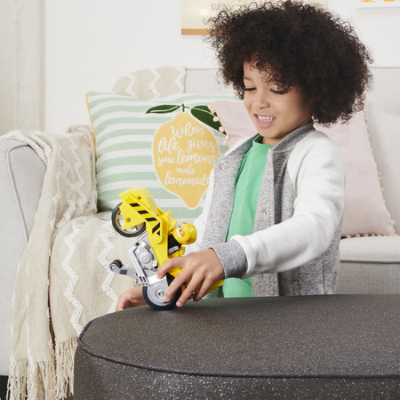 Paw Patrol 2-in-1 Rubble Deluxe Moto Pups Motopies Gelbes Motorradfahrzeug + Figur