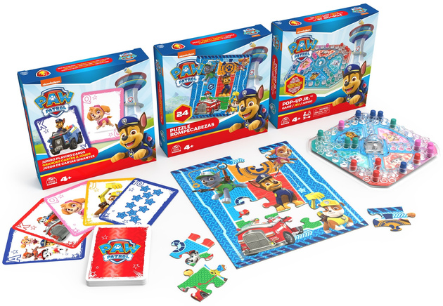 Paw Patrol 3-in-1-Spielset Puzzle Pop-Up-Würfel Jumbo-Karten
