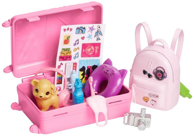 Klassisches Puppenset Barbie Malibu für unterwegs + Zubehör