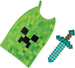 Minecraft Diamant Schwert Waffenset 51cm und Creeper Mantel für Karnevalskostüm