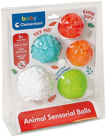 Clementoni Baby Sensory Balls Tiere 5 Bälle