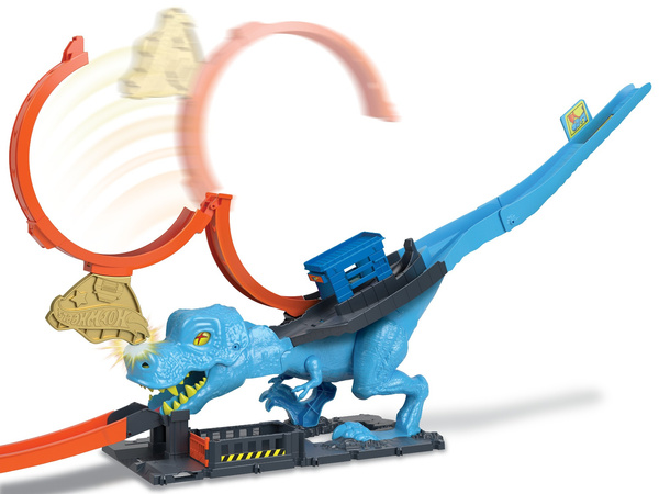 Hot Wheels Stadt-Set Loop T-Rexa + Fahrzeug