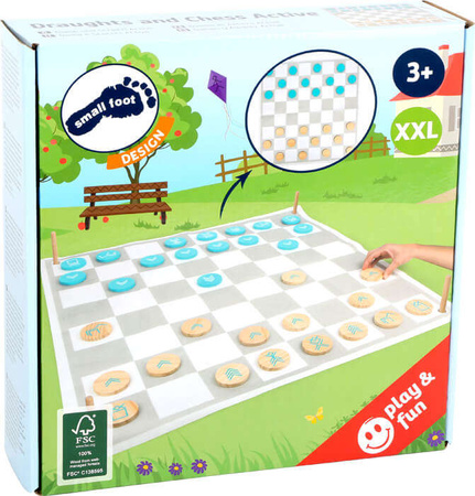 Small Foot Schach Dame 2-in-1 Spielmatte XXL