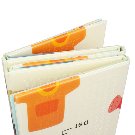 HUMBI Baby Spielmatte, Krabbelmatte, XPE-Schaumstoff, doppelseitig, flacher Streifen, wasserdicht, extragroß, Babyteppichmatte, rutschfest, 200x180x1 cm, Weltkarte Straßen