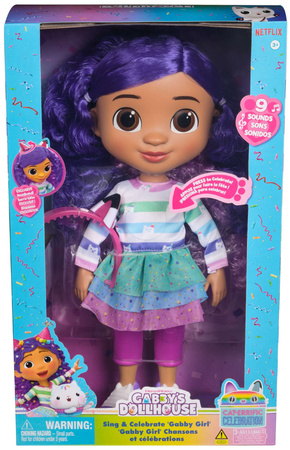 Gabi Cat House Große interaktive Gabby Puppe mit Stirnband 32 cm Sound