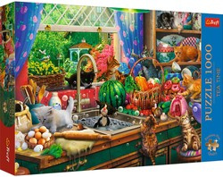 Puzzle 1000 Kätzchen knuddelt Trefl