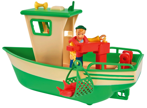 Simba Feuerwehrmann Sam Fischerboot Charliego + Figur + Zubehör