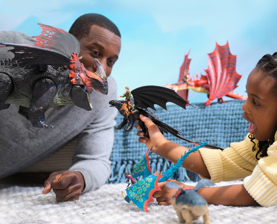 Drachenzähmen leicht gemacht Set von Drachen und Figuren 7 Stück Dragon Volcano Island