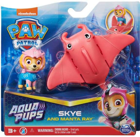 Paw Patrol Aqua Pups Set Skye Figur und Seeteufel