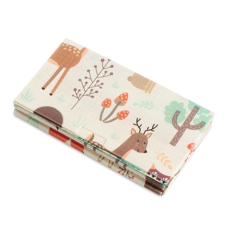 HUMBI Spielmatte Baby, Krabbelmatte, XPE Schaumstoff, Doppelseitig, Flatbar, Wasserdicht, Extra Größe, Teppich Babymatte, Rutschfest, 120x180 Wald-Straßen