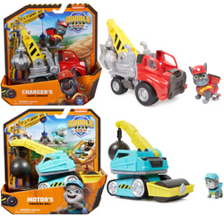 Paw Patrol Rubble Charger Baufahrzeug Roter Heppo Grabber mit Figur 6cm