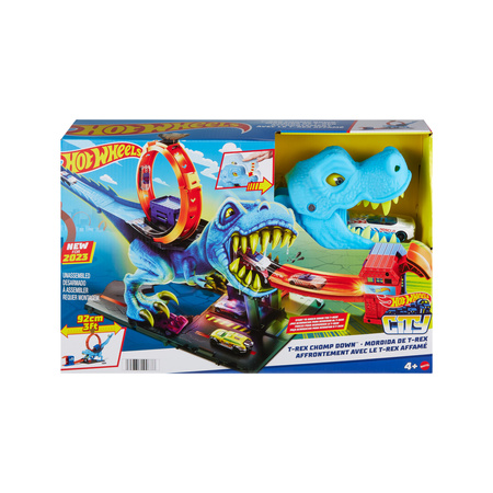 Hot Wheels Stadt-Set Loop T-Rexa + Fahrzeug