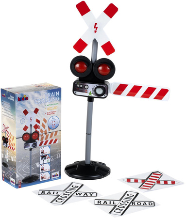 Straßenschild Bahnübergang Verkehr lernen Ampel Klein Licht und Ton