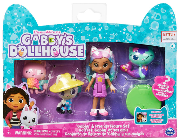 Gabi's Cat House & Friends Set mit 4 Sammelfiguren + Gabby's Dollhouse Zubehör Spin Master