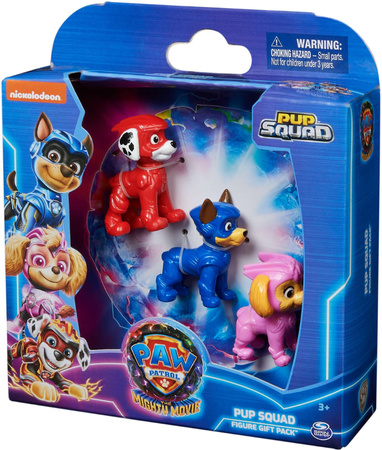 Paw Patrol The Movie 2 Kleiner Satz von 3 Figur Hunde Skye Chase Marshall Welpen