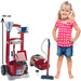 Großes Kinder-Reinigungswagen-Set mit Staubsaugerbällen Sound Vileda Klein