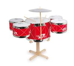 Kleines Fußtrommel-Set mit Percussion-Becken