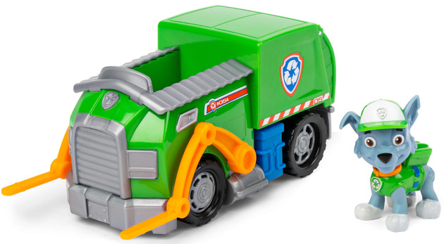 Paw Patrol 2-in-1 Rocky's Müllwagen mit Öko-Figur
