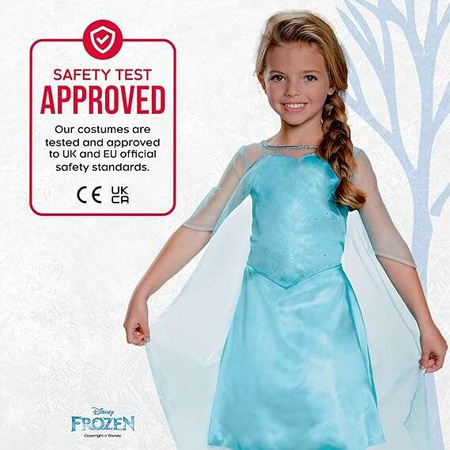 Disney Karnevalskostüm Die Eiskönigin Elsa Gefrorene Prinzessin 94-109 cm (3-4 Jahre)