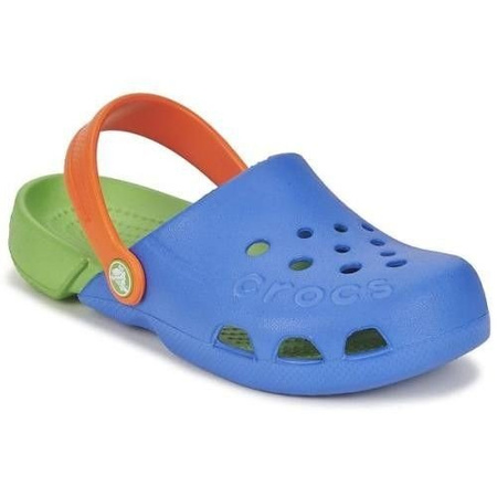 Crocs Kids Electro Sea Blue Lime Blaugrüne Flip-Flops für Kinder